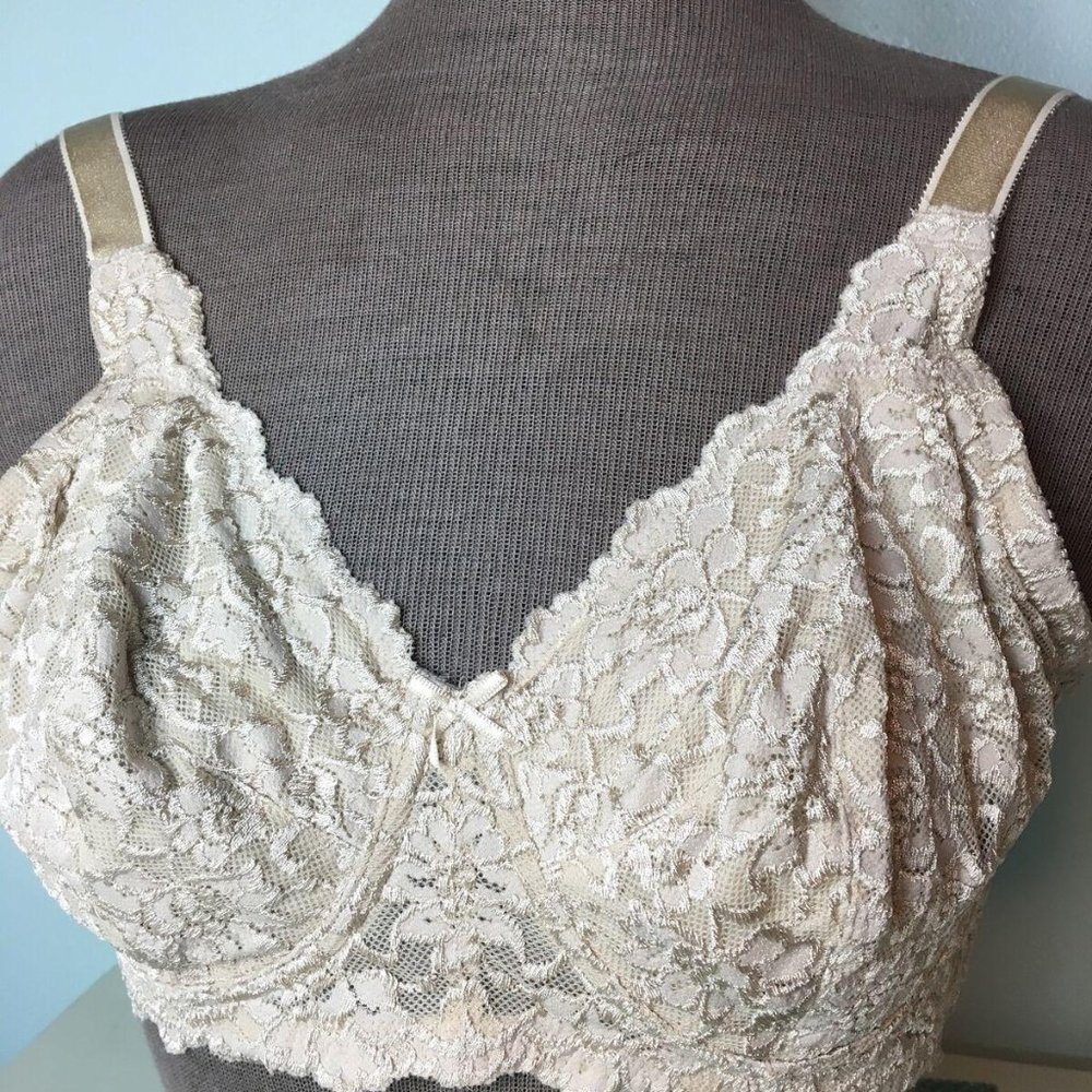 Classique #710 Mastectomy Bra 42A Beige Floral
